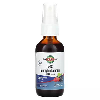 B-12 Methylcobalamin Berry 2500 Mcg 2 Fl Oz (59 Ml) • $15.17