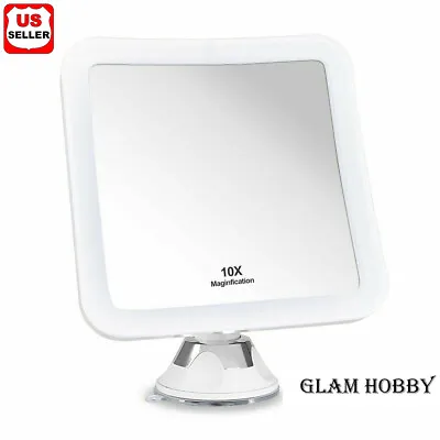 10X MAGNIFYING LIGHTED MAKEUP MIRROR Daylight LED Vanity Bathroom Travel Compact • $15.98