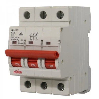 $17.49 • Buy 63AMP - 3 Pole Isolator Switchboard - Din Rail Mount - Main Switch