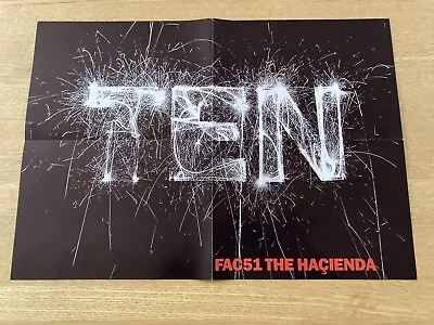 HACIENDA “TEN” A3 Poster/flyer Tenth Birthday — Original Rare Mint • £75