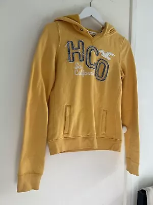 Hollister Vintage Bright Yellow Hoodie Jumper Sz M • $10