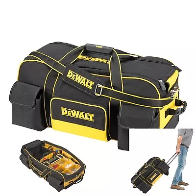 DeWALT XL HEAVY DUTY WHEELED PRO TOOL BAG Toolbag Rolling Large Capacity Handle • $229