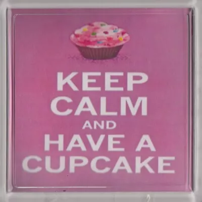 Pink - Keep Calm And Have A Cupcake Coaster • £2.20