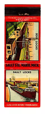 SOO LOCKS SAULT LOCKS Matchbook Matchcover - SAULT SAINT MARIE MICHIGAN • $3.99