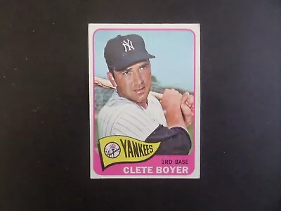 1965 Topps Clete Boyer Yankees Baseball Card #475 Hi  Ex   #65 • $4.99