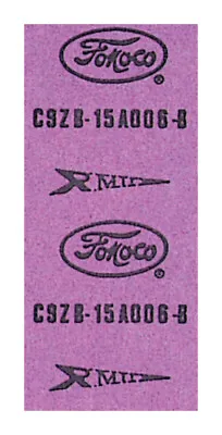 $10 • Buy 1969 1970 Ford Mustang Clock Wire Tag Label