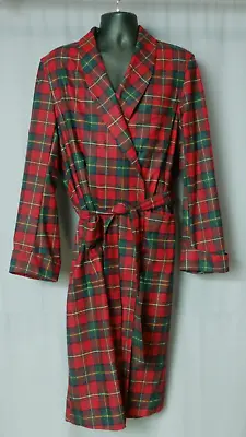 Men's Pendleton Wool Robe Lg. - Boyd Tartan Red Green Plaid Vintage • $79