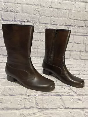 Vintage Women’s Brown Rubber Water Proof Boots Made In USA Size 9 • $24