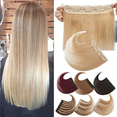 $9.36 • Buy Blonde THICK Real Remy Clip In 100% Human Hair Extensions Full Head One Piece US
