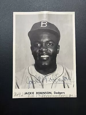 1955 Jackie Robinson Brooklyn Dodgers Team Issued Picture! RARE NO RESERVE! • $21