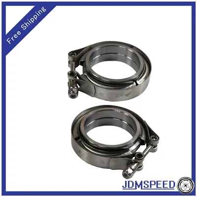 V-Band Flange & Clamp 2 X 2.5  Kit Fit Stainless Steel Turbo Exhaust Downpipes • $26.99