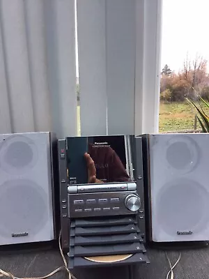 PANASONIC SC-PM28 140W 5-CD Changer/cassette/Radio Turner Stereo System. Tested • £90