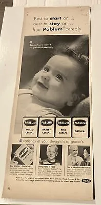 1953 Pablum Baby Cereal Vintage Print Ad 5x13.5” Inc Bonus Sil-O-Ette Girdle Ad • $9.75