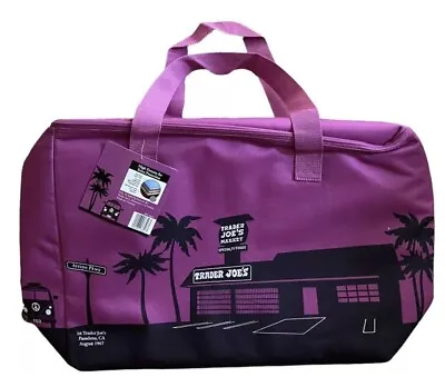 $26.88 • Buy Trader Joe's Reusable Tote Bag Cooler Large Insulated XL PURPLE Collapsible JOES