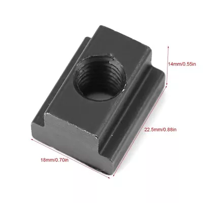 5 Pcs Black Oxide Finish T Slot Nuts M8/10 Threads Fit Into T Slots Tables(M10) • $10.37