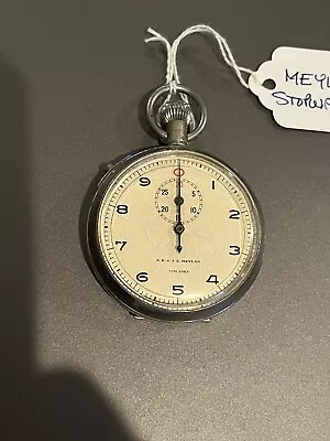 Vintage A R & J E Meylan Type 208A Swiss Made Pocket Stop Watch WORKS • $39.99