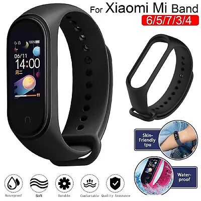 For Xiaomi Mi Band 6/5/7 3/4 Band Strap Replacement Silicone Wrist Watchband • $14.98