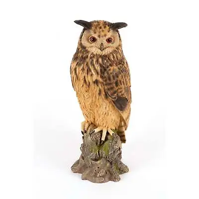 Garden Creations Perched Eagle Owl Outdoor Resin Statue Ornament • £77.99