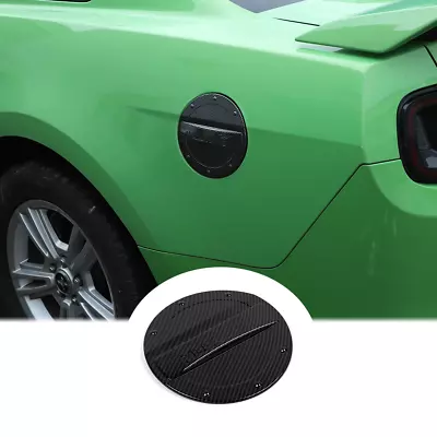 Door Filler Tank Fuel Gas Cap Cover Trim For Ford Mustang 2010-2014 Carbon Fiber • $18.99