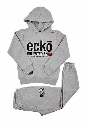 Ecko Unltd Boy's Grey Premium Cotton Tracksuit New Urban Time Is Money Era • £29.99
