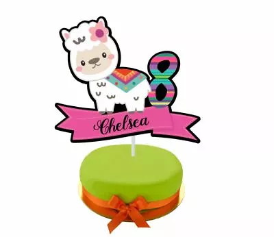 LLAMA CAKE TOPPER PERSONALIZED L BIRTHDAY ASSEMBLED L MULTIPLE DESIGNS AVAILABLE • £9.64