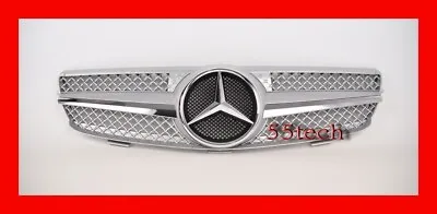 Mercedes W209 CLK CLK500 CLK320 Silver Grille 2003 2004 2005 2006 2007 2008 2009 • $149