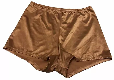 Vassarette Second Skin Glossy Boy Shorts Nylon Underwear Panties Beige 3XL Sissy • $21