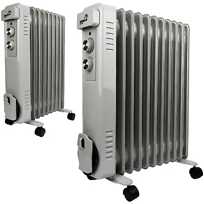 £53.95 • Buy Oil Filled RADIATOR Heater 9-11 Fin Portable Electric Space Heater & Thermostat