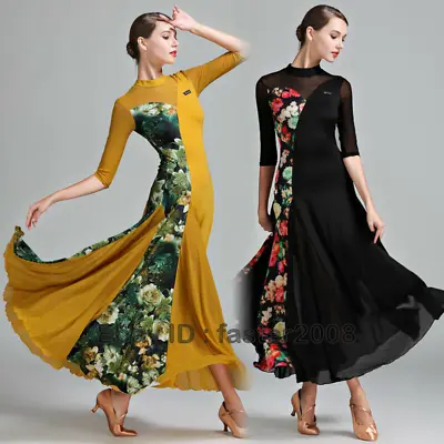 $60.70 • Buy Modern Latin Ballroom Competition Dance Dress Waltz Tango Smooth Ball Gown Hot