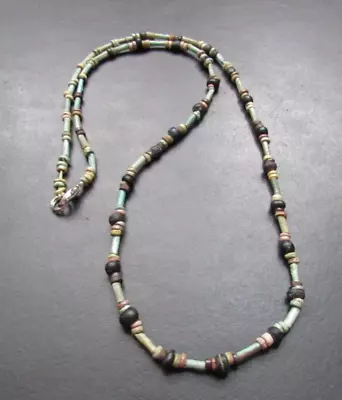 NILE  Ancient Egyptian Amulet Mummy Bead Necklace Ca 600 BC • $65