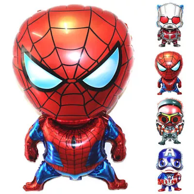 Kids Marvel Avengers Superhero Spiderman Foil Balloons Birthday Party Decor - • £7.39