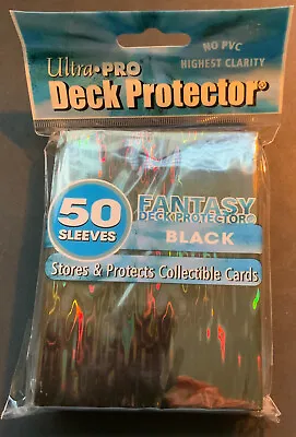 Ultra Pro 2003 FANTASY Black Deck Protector 50 Card Sleeves Sealed Pokemon MTG • $30.35