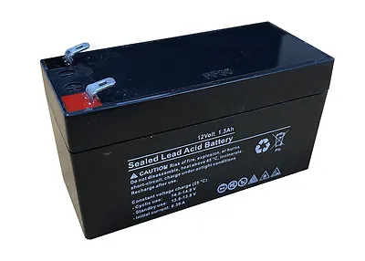 12v 12 Volt 1.3Ah Sealed Rechargeable Lead Acid Battery – Burglar Alarm Back Up • £13.99