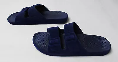 Freedom Moses Women's Ray Velvet Sandals DM9 Navy Blue Size US:10-10.5 UK:6.5 • $11.88