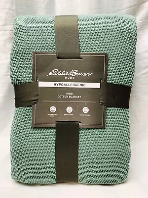 Eddie Bauer Home Textured Twill Solid Blanket-100% Cotton Hypoallergenic  King • $59