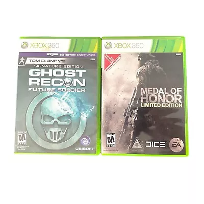 Ghost Recon Future Soldier Signature Edition & Medal Of Honor Lmtd Ed Xbox 360 • $11.99
