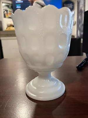 E.O. Brody Co Milk Glass Vase / Planter Cleveland Ohio USA M4200 Vintage • $12