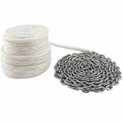 NovelBee 9/16 Inch 200 Feet Double Braid Nylon Rope With 5/16 In X 20 Ft Chain • $129.19