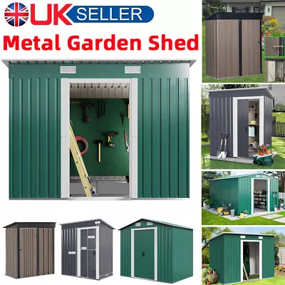Large Metal Garden Shed Outdoor Garden Tool Storage House With Free Foundation • £144.90