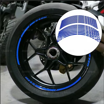 16pcs Blue Reflective Strip Stickers Car Wheel Hub Rim Tape Decal Accessories • $3.75