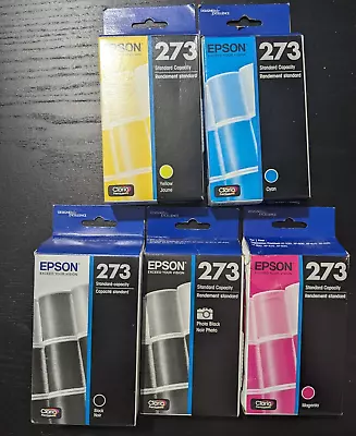 NEW Genuine Epson 273 Black And 273 Color Ink Cartridges Black 5 Pack • $24.99