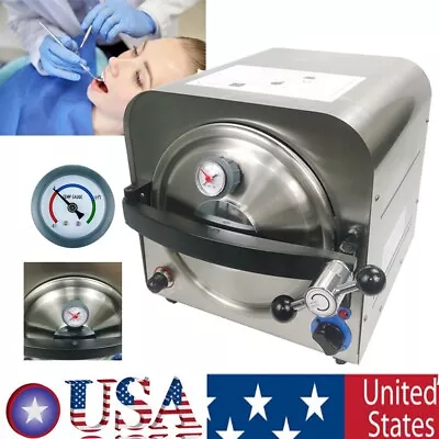 14L 900W Dental Lab Sterilizer Steam Autoclave Medical Equipment New USA • $449