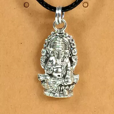Hindu Ganesha Pendant Necklace 20  Cord Buddist • $10