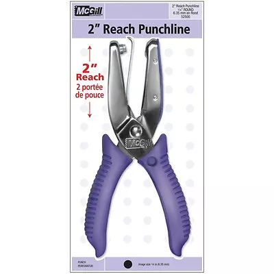 McGill 2  Reach Punchline Hole Punch 1/4 Inch Round Chrome/Purple (MCG52500C) • $14.79