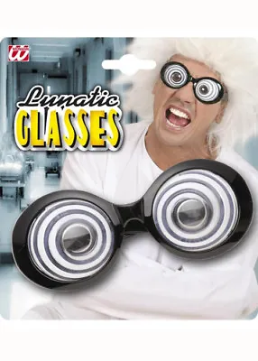 £13.49 • Buy Mad Professor Scientist Style Lunatic Swirl Fancy Dress Cosplay Costume Glasses
