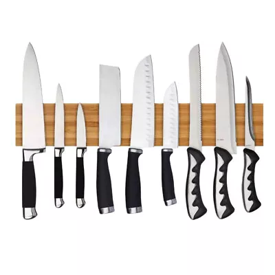Magnetic Wooden Block Premium Knife Utensil Tool 14.5  US Seller • $15.99