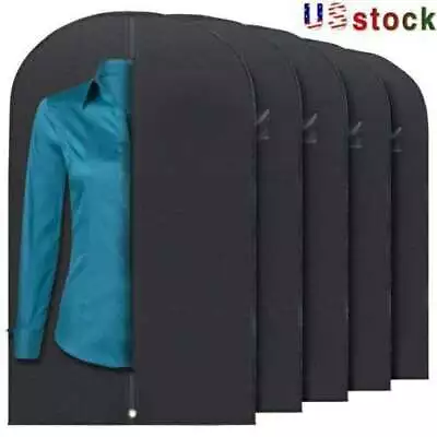 1-5Pcs 40  Garment Dustproof Cover Suit Coat Dress Hanging Storage Bag Protector • $7.55