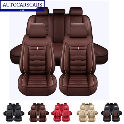 Leatherette Front Car Seat Covers Full Set Cushion Protector Universal 4 Season • $19.94