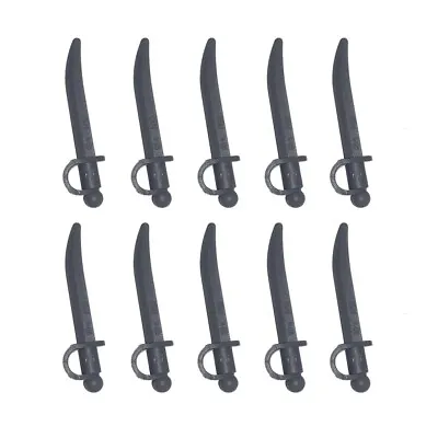 LEGO Parts & Pieces - Lot Of 10 Dark Bluish Gray Sword Cutlass / Saber • $1.67