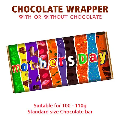 Happy Mothers Day Chocolate Bar Wrapper Novelty Gift For Mummy Grandma Nanny • £1.99